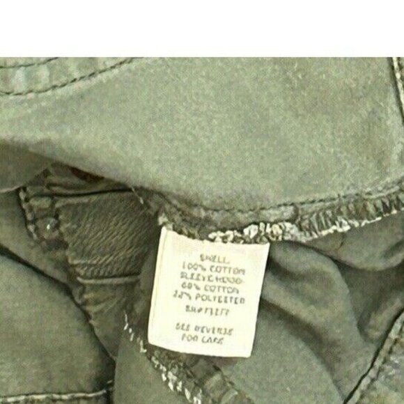 Mudd Cotton Hooded Collared Button Up Long Sleeve Jacket Green/Black Medium - Picture 7 of 7